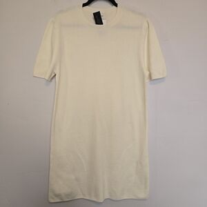 Banana Republic Cream Short Sleeve Knit Dress